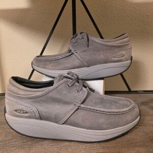 MBT Mens Gray Nubuck Rocker Bottom Walking Shoes Vibram Sole 700828-200U Size 11